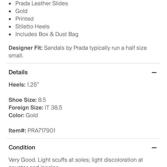 AUTHENTIC PRADA Gold Canapa + Saffiano Logo Heeled Sandals - Picture 10 of 10